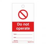 Do Not Operate Lockout Tagout Tags